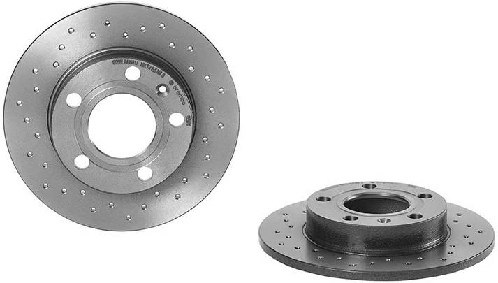 Audi Brake Kit - Pads and Rotors Front and Rear (288mm/245mm) (Ceramic) (Xtra) 8E0698451L - Brembo 4013734KIT